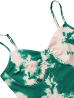 Tie Dye Fringe Cami Romper Pants Set