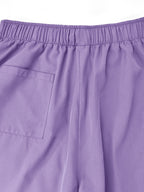 Solid Color Top Straight Leg Pants Set