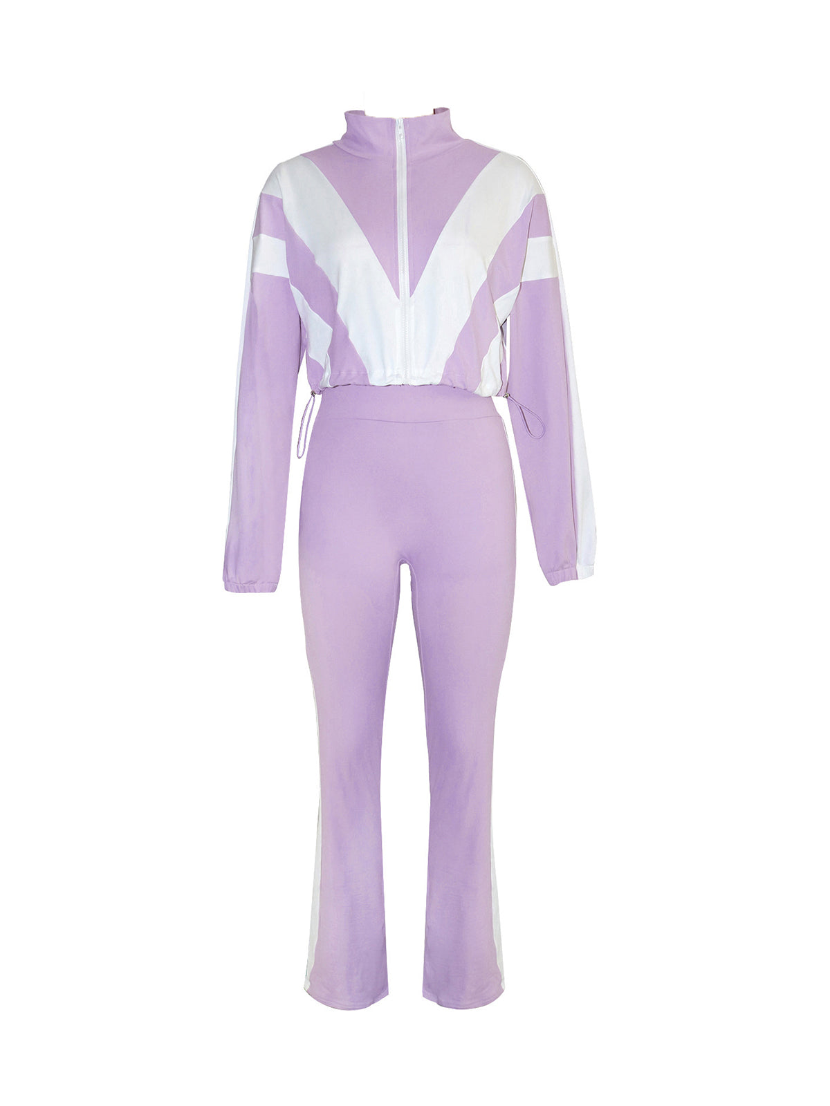 Colorblock Two Piece Pants Set