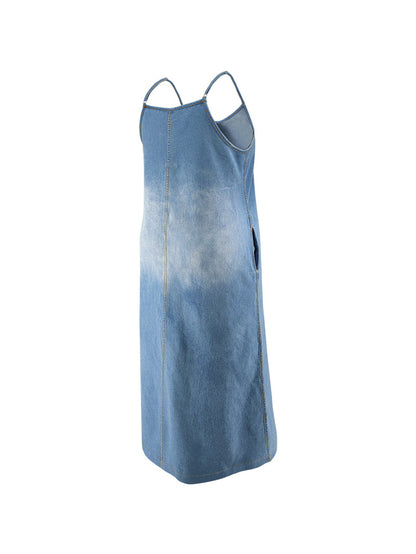 Plus Size Denim Maxi Dress