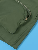Short Sleeve Zip Utility Cargo Romper