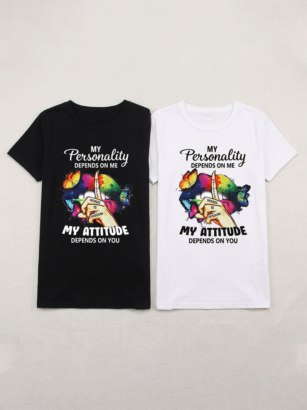 Letter Print Casual Short Sleeve T-Shirt