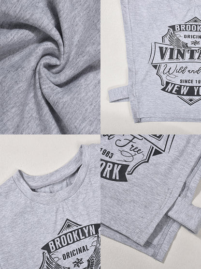 Top corto estampado sin mangas con abertura