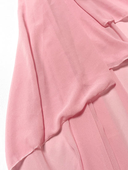 Mesh Batwing Sleeve Cloak Top