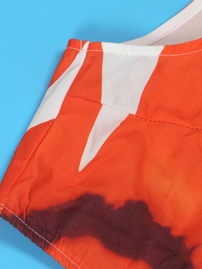 Two Piece One-Shoulder Floral Print Pants Set