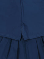 Vintage Tennis Print Sweatshirt Pleated Skirt Set