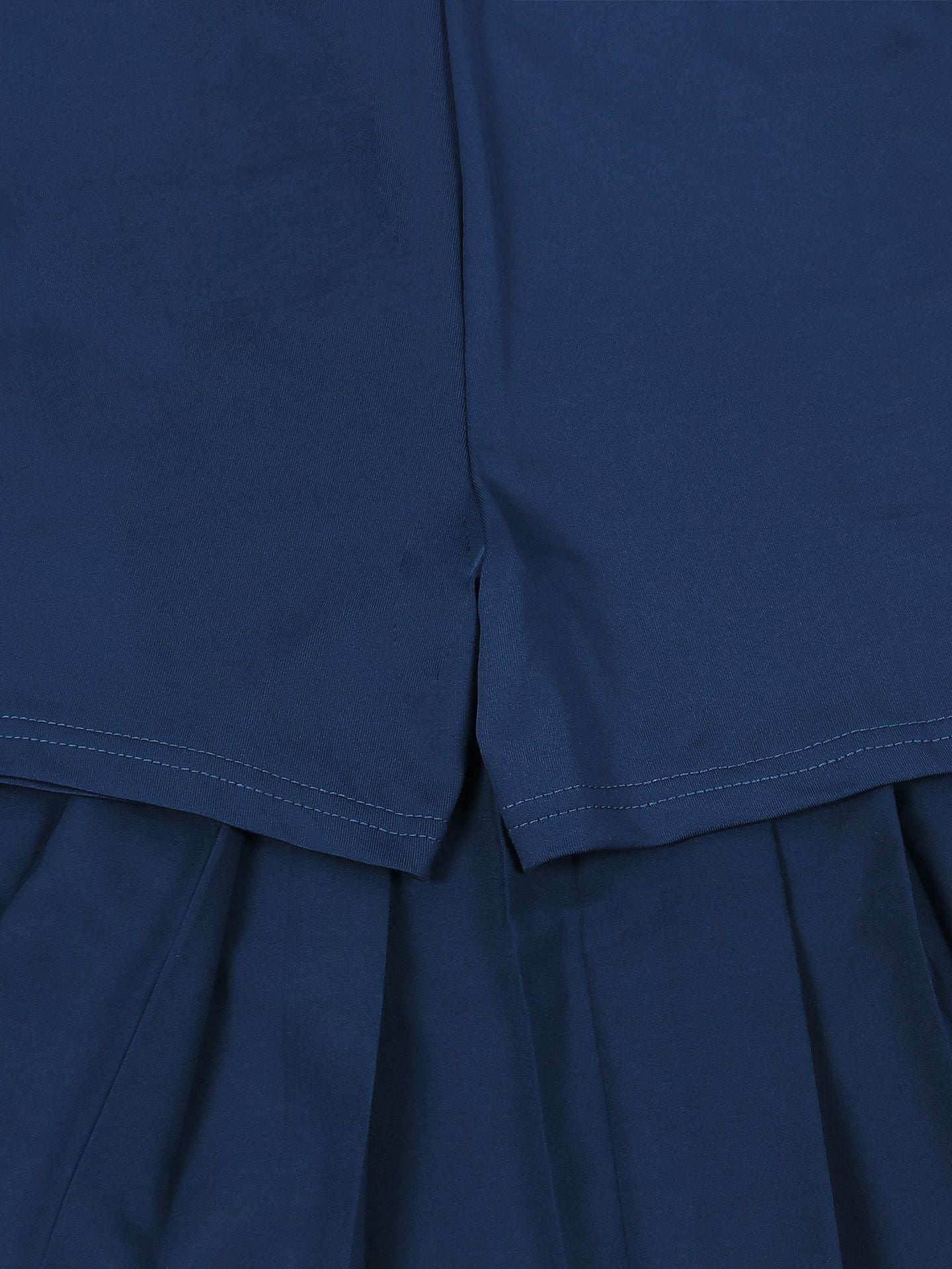 Vintage Tennis Print Sweatshirt Pleated Skirt Set