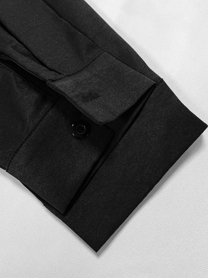 Button-Down Slit Maxi Shirt Dress