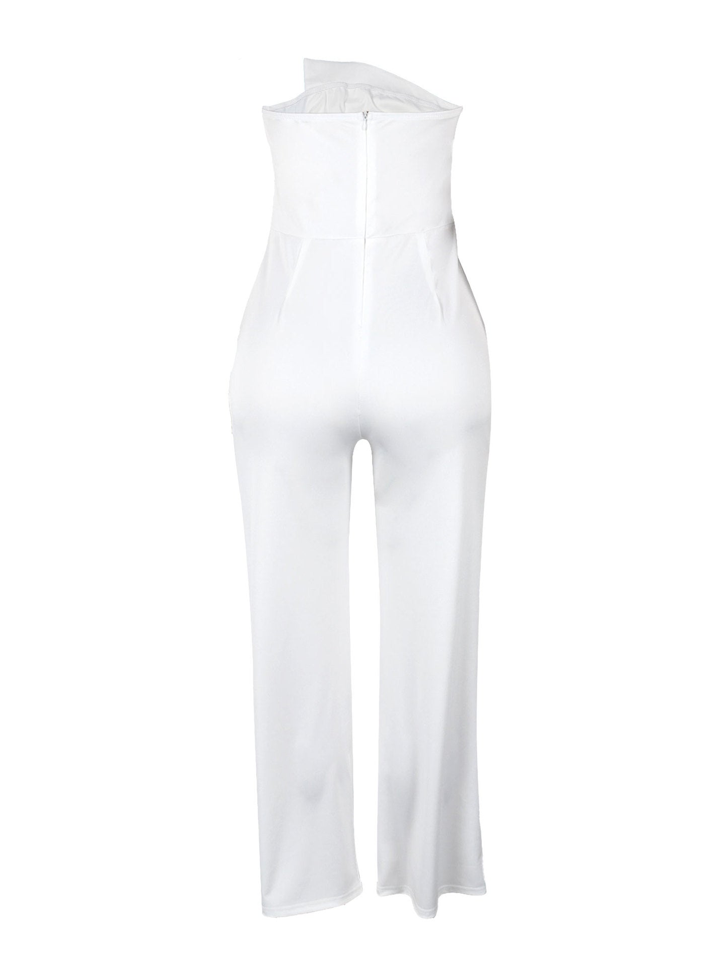 Asymmetrical Sleeveless Strapless Jumpsuit