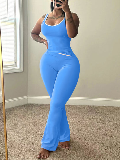 Tank Top Flare Yoga Pants Set