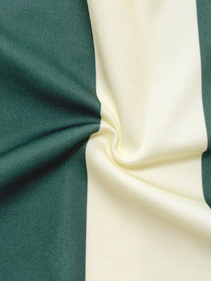 Striped Polo Crop Top Shorts Set