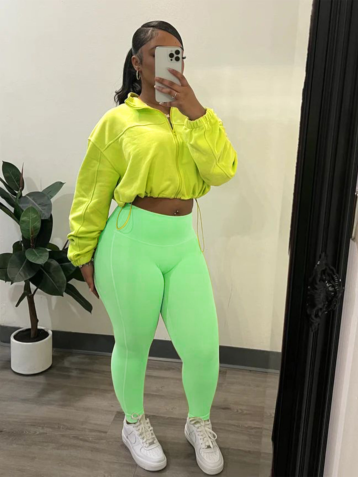 Two Piece Long Sleeve Jacket Skinny Pants
