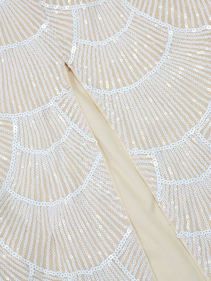 Beaded Mermaid Hollow Out Maxi Dress