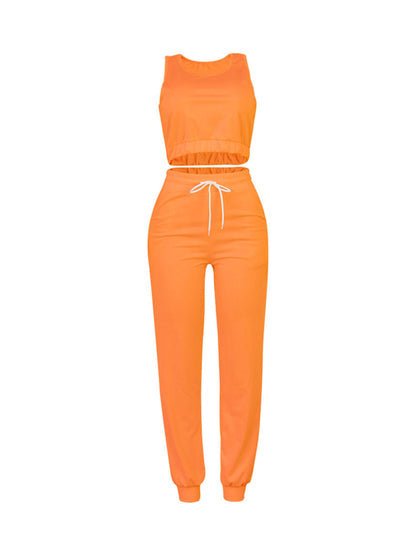 Three Piece Crop Top Jacket Jogger Set