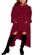 Asymmetric Long Sleeve Sweatshirts Tunic Top