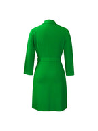 Belted Blazer Pleated Midi Dress