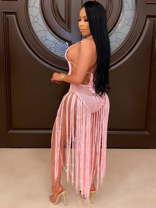 Trajes de baño ahuecados con borlas de dos piezas