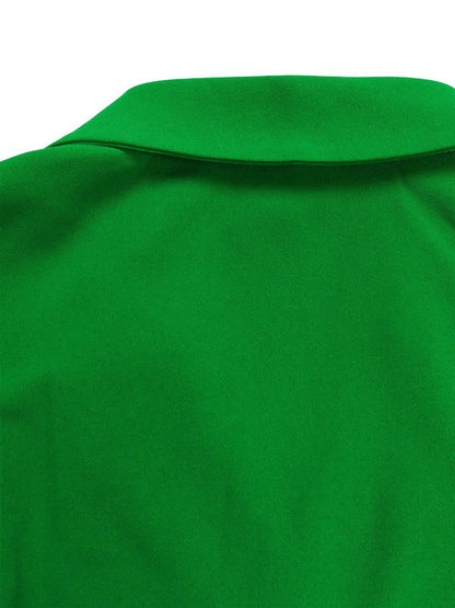 Belted Blazer Pleated Midi Dress