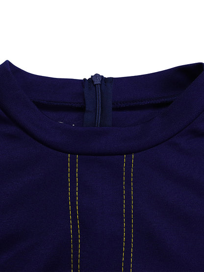 Plus Size Half Sleeve Stand Collar Dress