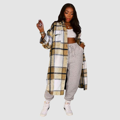 Camisas a cuadros con bolsillo de parche