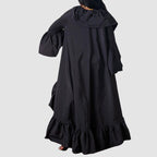 Gabardina con volantes de color liso