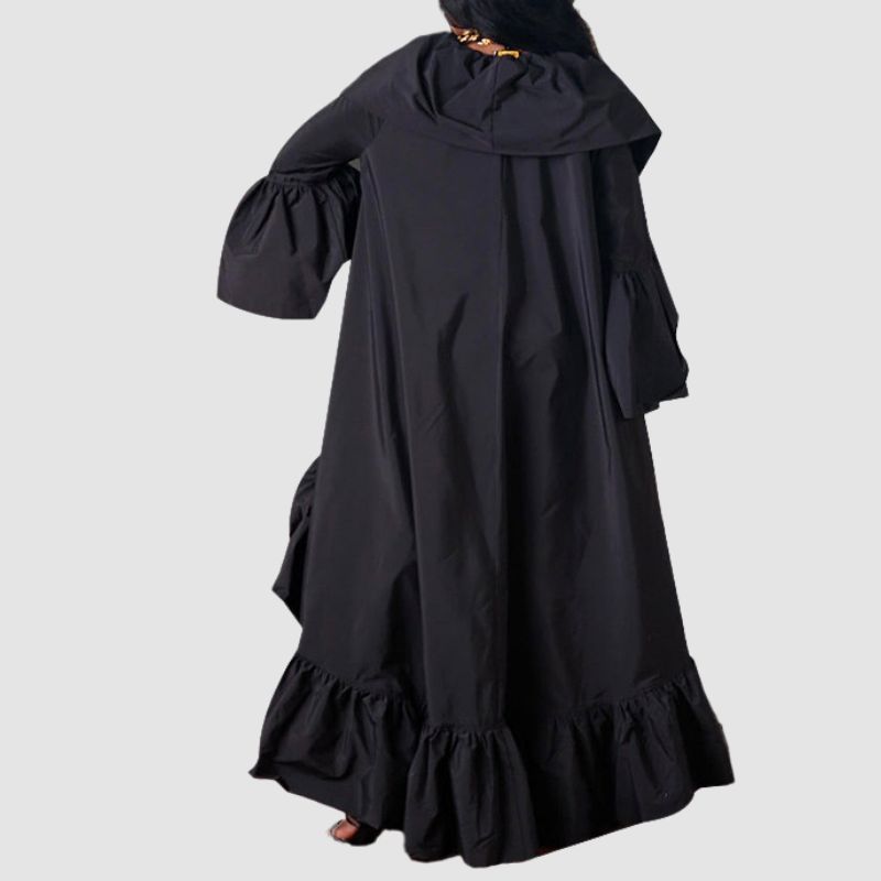 Gabardina con volantes de color liso