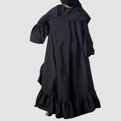 Gabardina con volantes de color liso