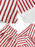 Striped Shirt Shorts Set
