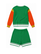 Colorblock Sweatshirt Shorts Set