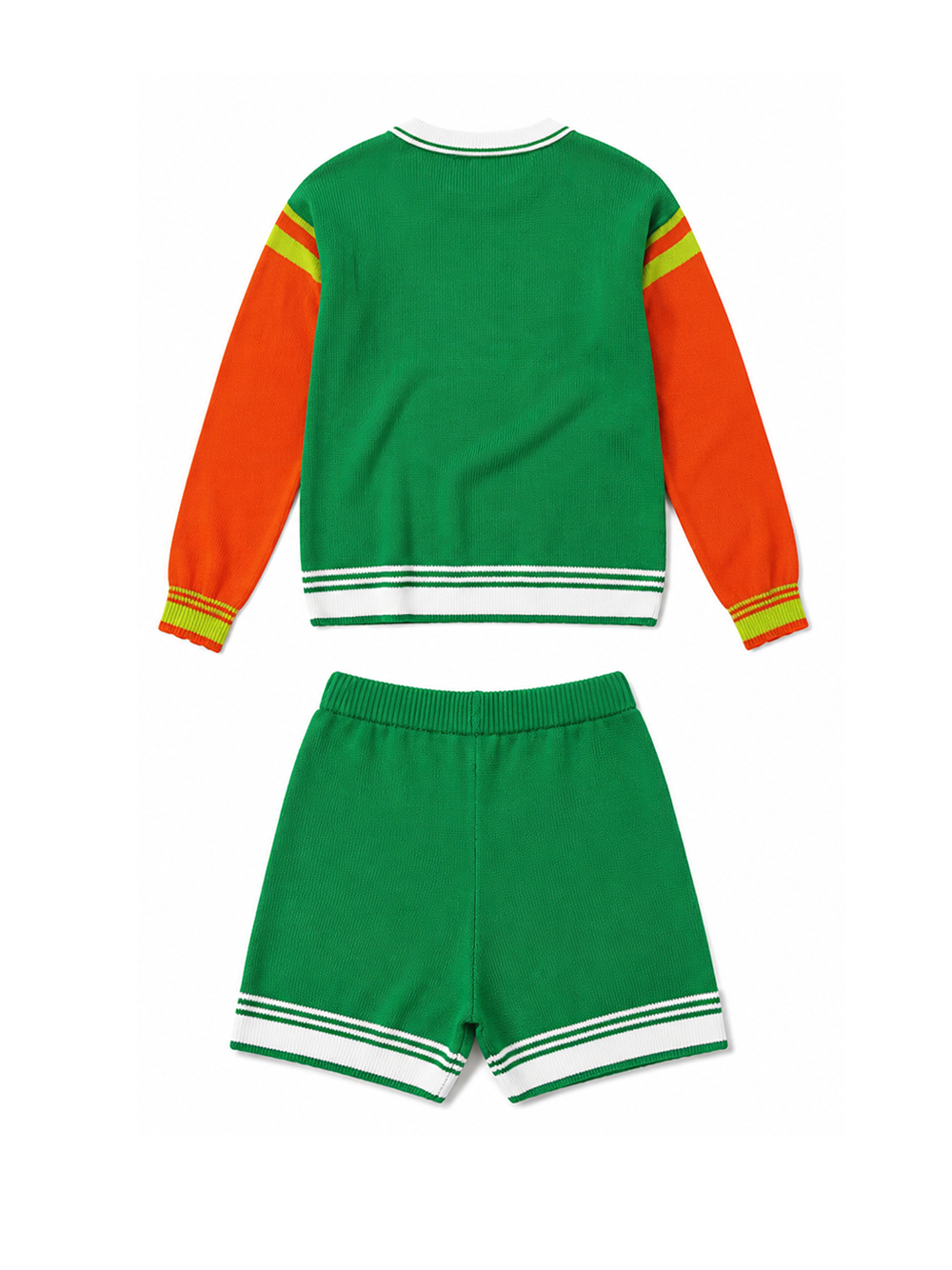 Colorblock Sweatshirt Shorts Set