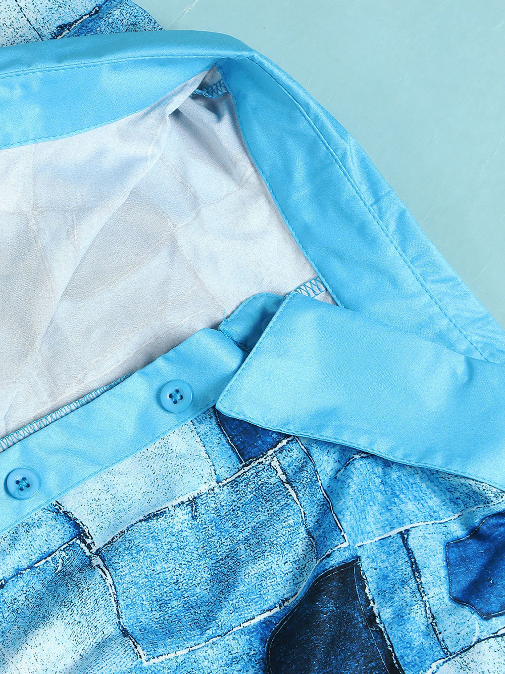 Mesh Patchwork Shirt Dress