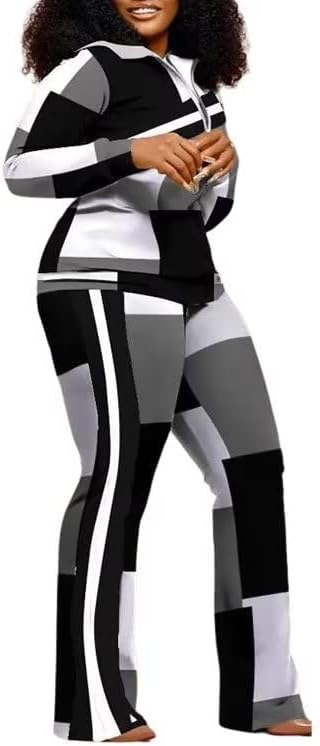 Tops con cremallera de dos piezas y pantalones largos