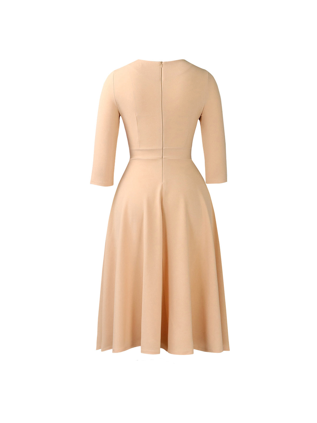 Plus Size Square Neck Pleated Dress