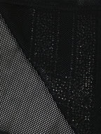 Number Graphic Rhinestone Mesh T-Shirt Dress
