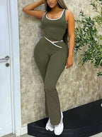 Tank Top Flare Yoga Pants Set