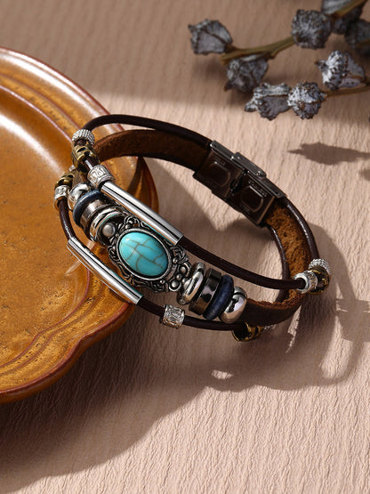 Bohemian Turquoise Earring Bracelet Necklace Sets