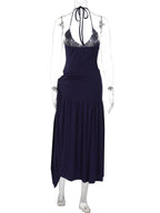 Halter Backless Maxi Skirt Set