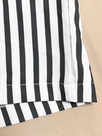 Striped Shirt Shorts Set