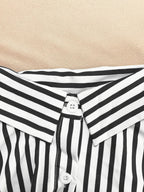 Striped Shirt Shorts Set