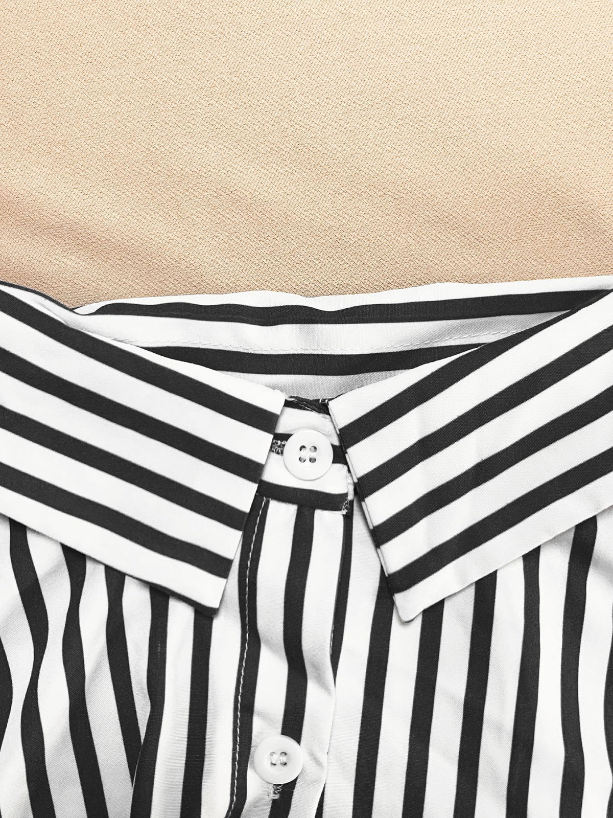 Striped Shirt Shorts Set