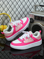 Colorblock Platform Lace-Up Sneakers