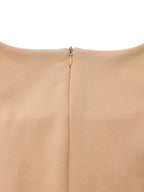 Plus Size Square Neck Pleated Dress