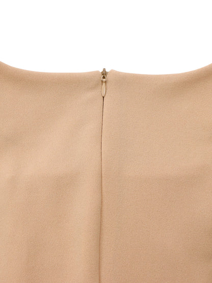 Plus Size Square Neck Pleated Dress