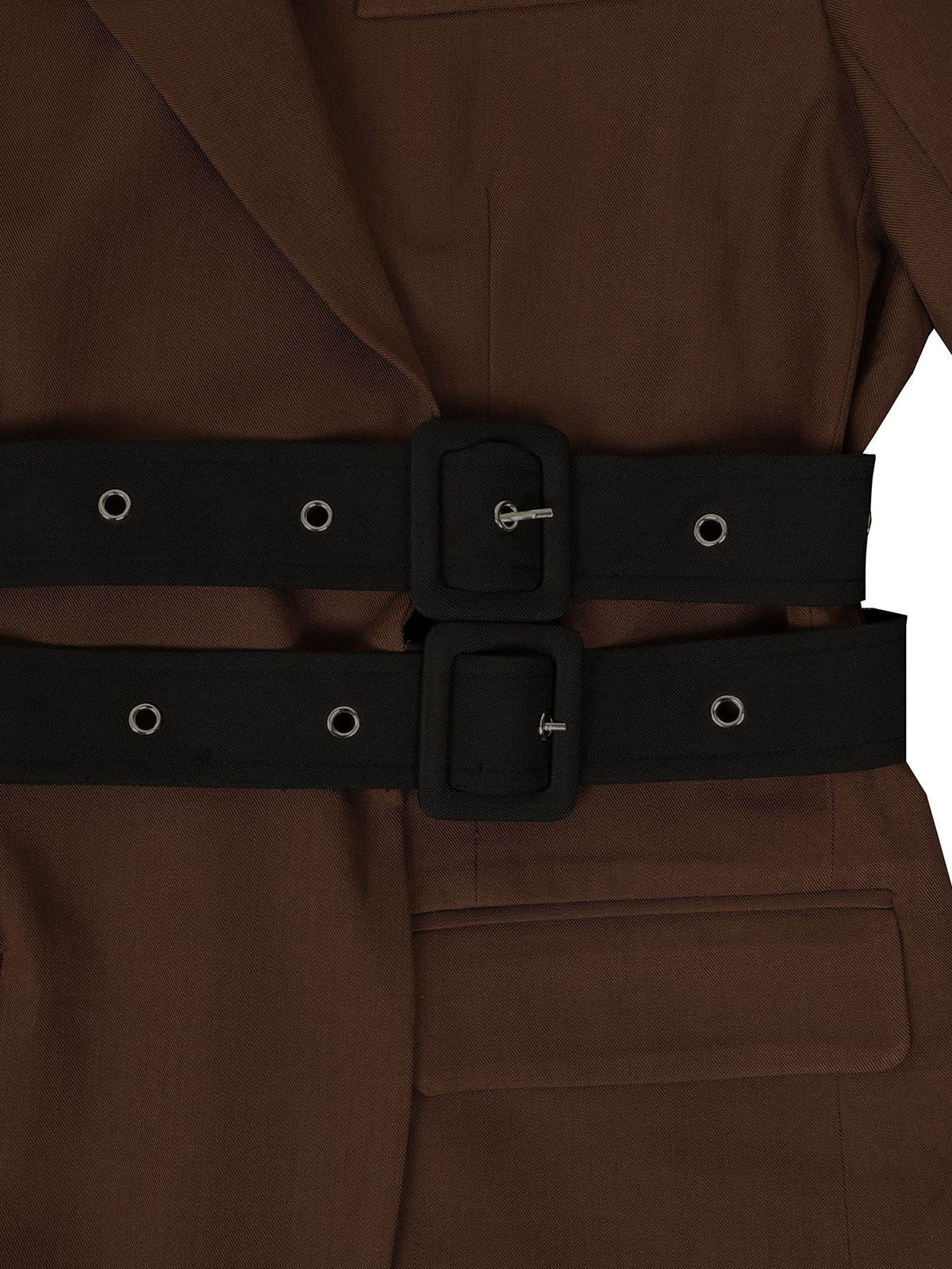 Belted Button Blazer Jacket