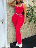 Tank Top Flare Yoga Pants Set