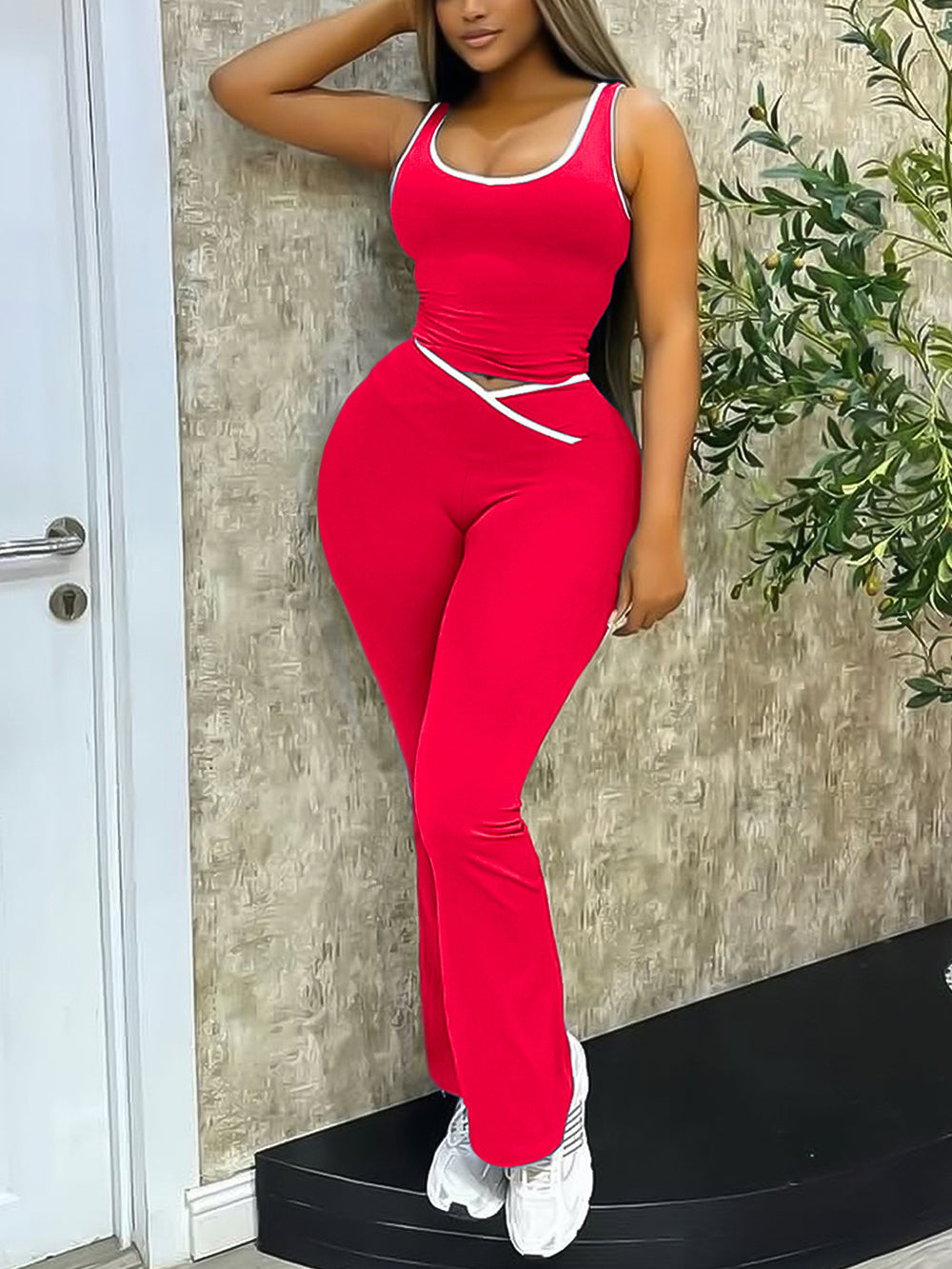 Tank Top Flare Yoga Pants Set