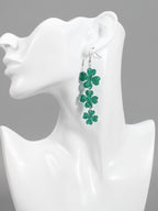 St Patrick's Day Clover Beer Earrings