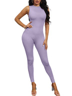 Sleeveless Zipper Jumpsuits