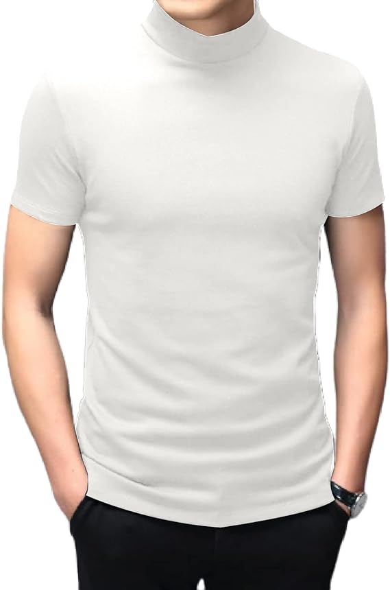 Tops ajustados de manga corta para hombre