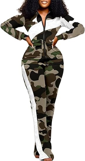 Tops con cremallera de dos piezas y pantalones largos